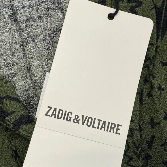 NEW ZADIG & VOLTAIRE Women’s “Rinka Glam Rock” V-Neck Mini Dress - Picture 3 of 11